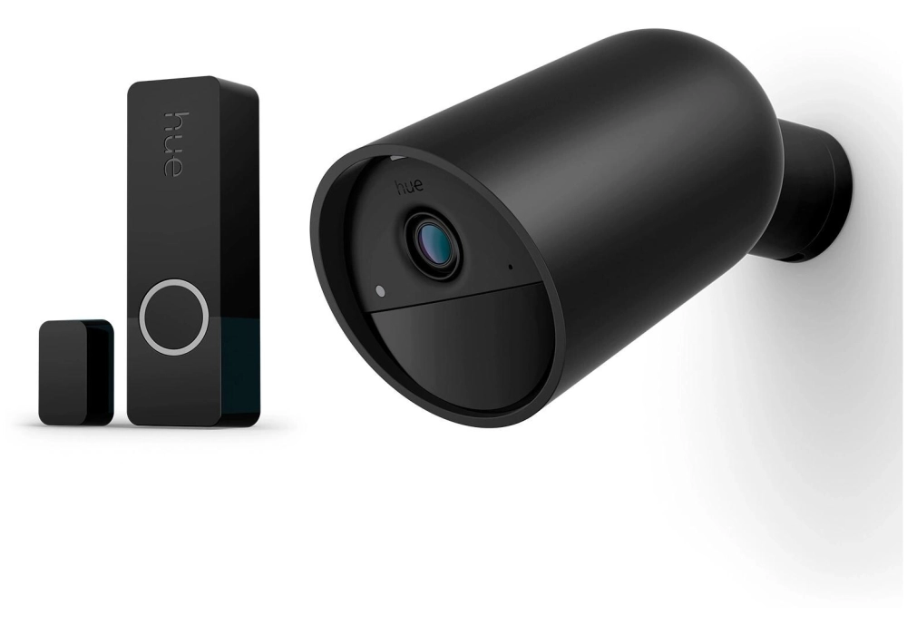 Philips Hue Secure Kit, caméra + capteur de contact, batterie, noir