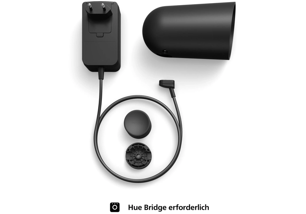 Philips Hue Secure Kit, caméra + capteur de contact, batterie, noir/blanc