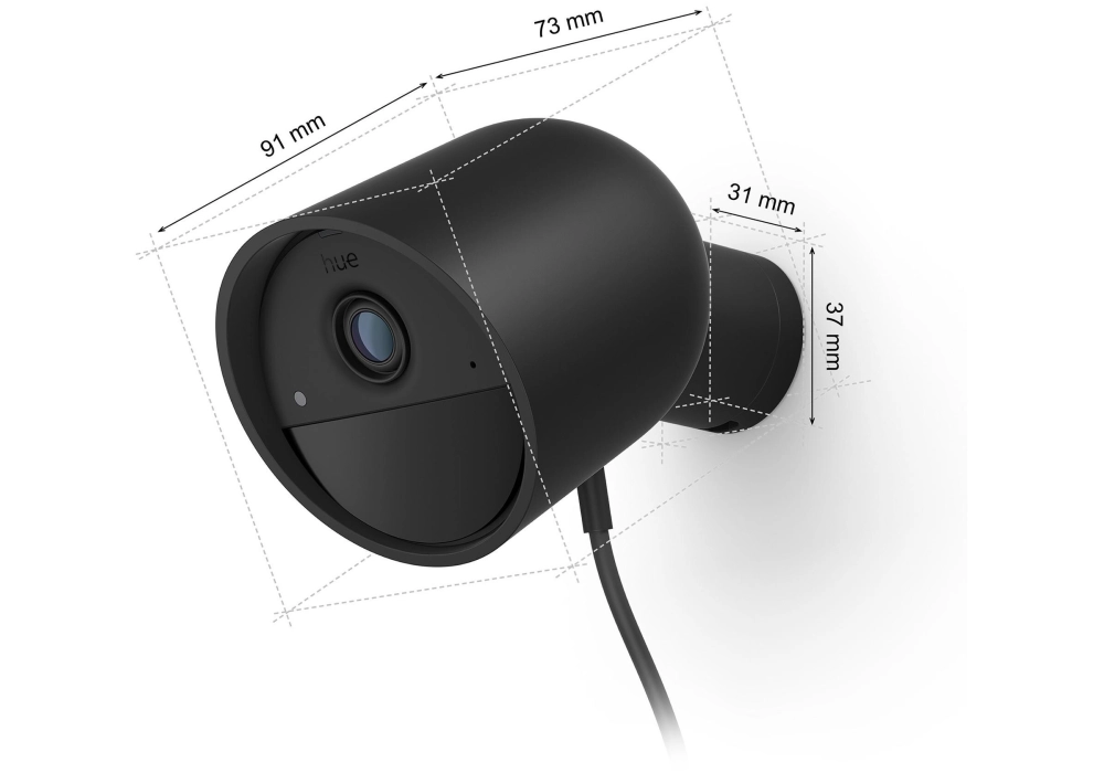 Philips Hue Secure Kit, caméra filaire + capteur de contact, noir