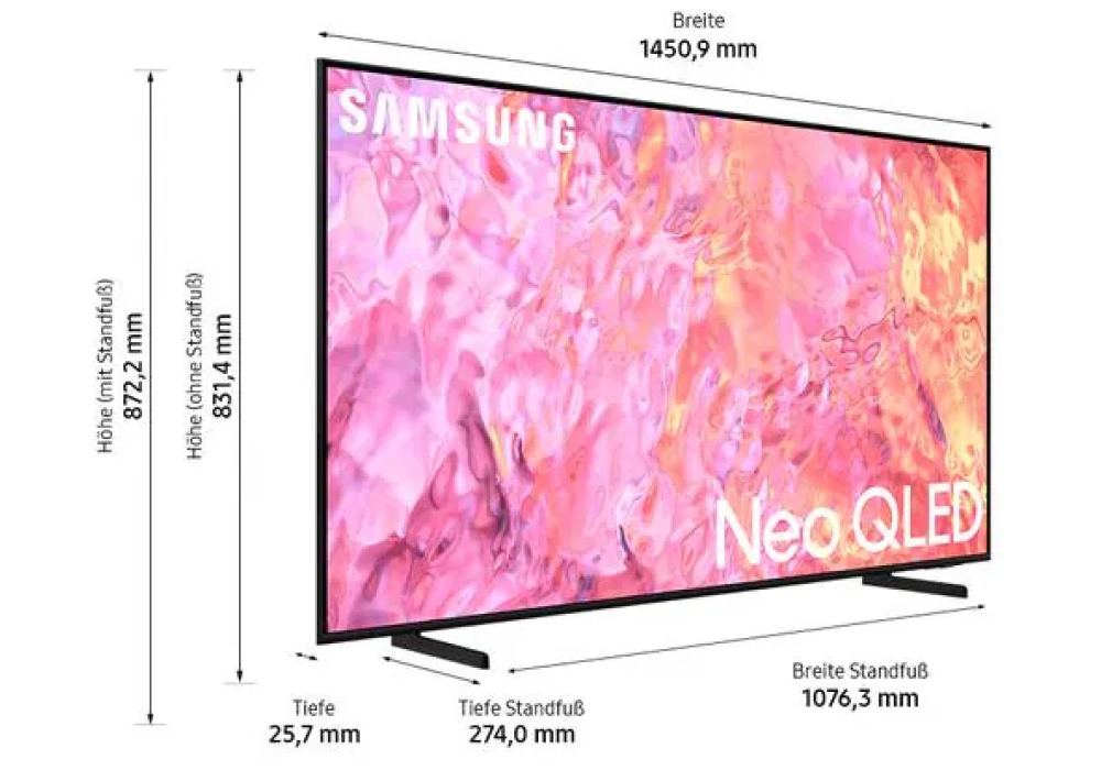 Samsung TV QE65Q60C AUXXN 65", 3840 x 2160 (Ultra HD 4K), LED-LCD