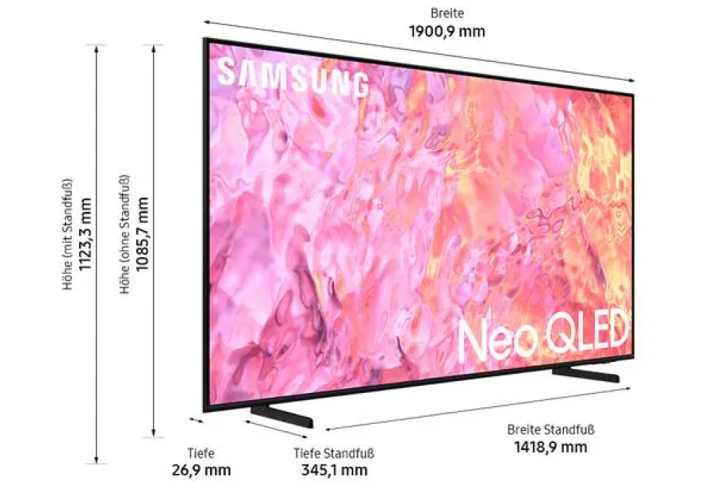 Samsung TV QE85Q60C AUXXN 85", 3840 x 2160 (Ultra HD 4K), LED-LCD