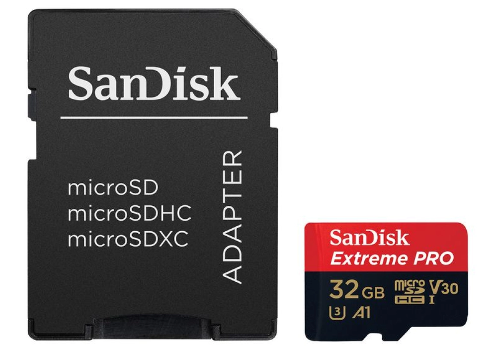 SanDisk Extreme Pro microSDHC UHS-I A1 Class V30 - 32GB
