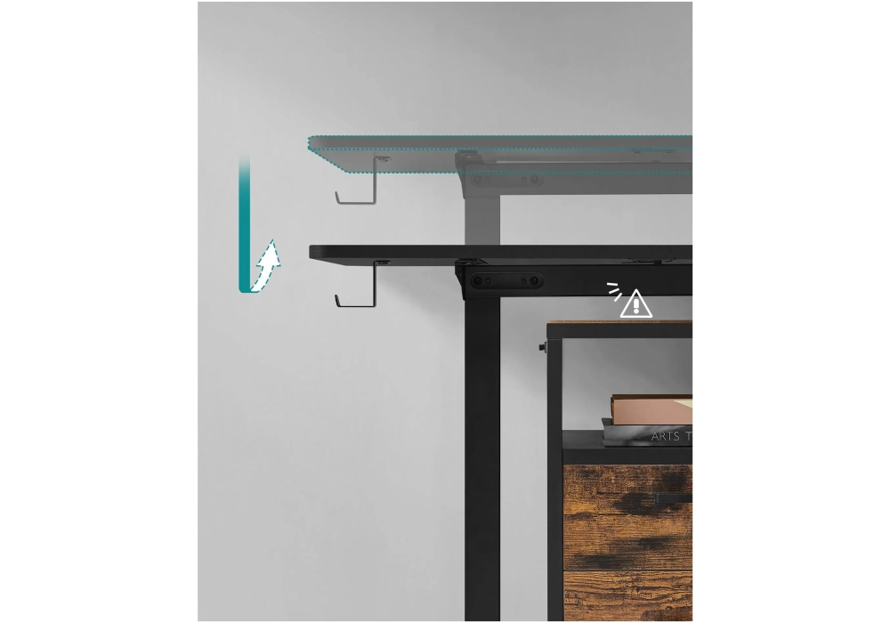 Songmics Table haute 120 x 60 cm, réglable en hauteur