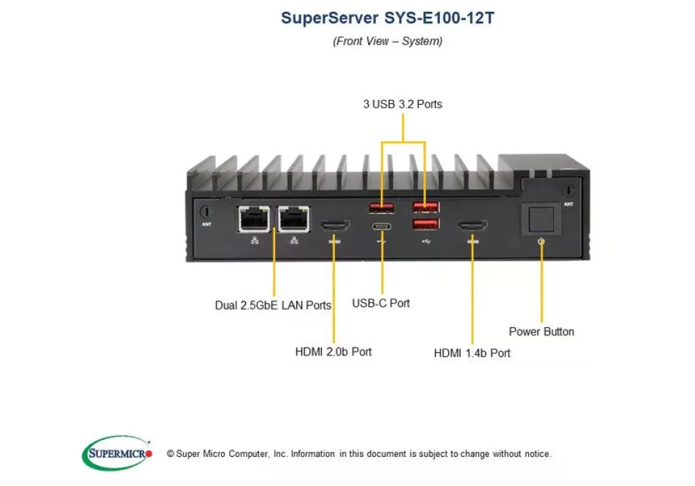 Supermicro Barebone IoT SuperServer E100-12T-C