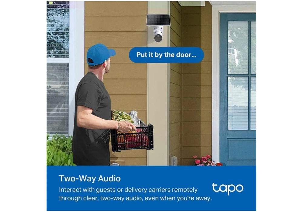 TP-Link Caméra réseau Tapo C410 panneau solaire Tapo A201 inclus