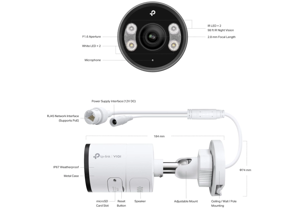 TP-Link Vigi Caméra réseau VIGI C385 4 mm