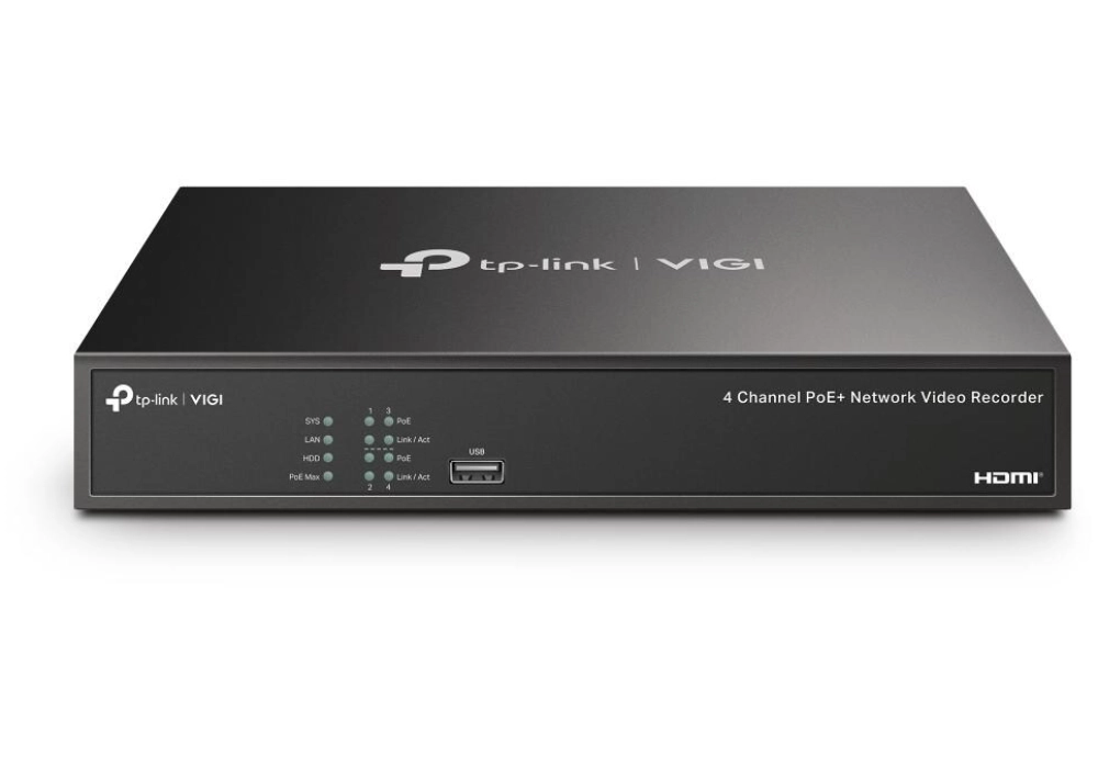 TP-Link Vigi Enregistreur réseau VIGI NVR1004H-4P 0 TB, 4 Canal 