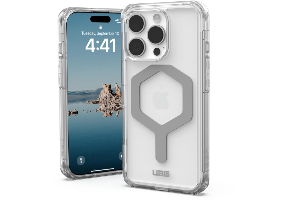 UAG Coque arrière Plyo MagSafe Apple iPhone 16 Pro Ice/Silver