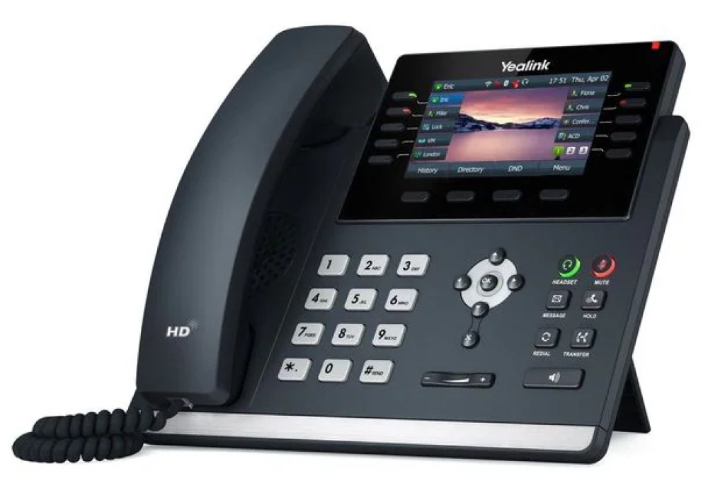 Yealink Téléphone de bureau SIP T44U