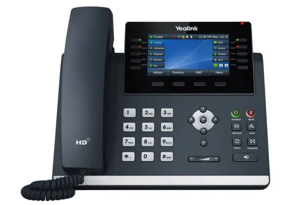 Yealink Téléphone de bureau SIP T44U